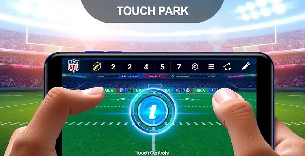 NFL India Elite gameplay interface showing intuitive touch controls optimized for Indian mobile users
