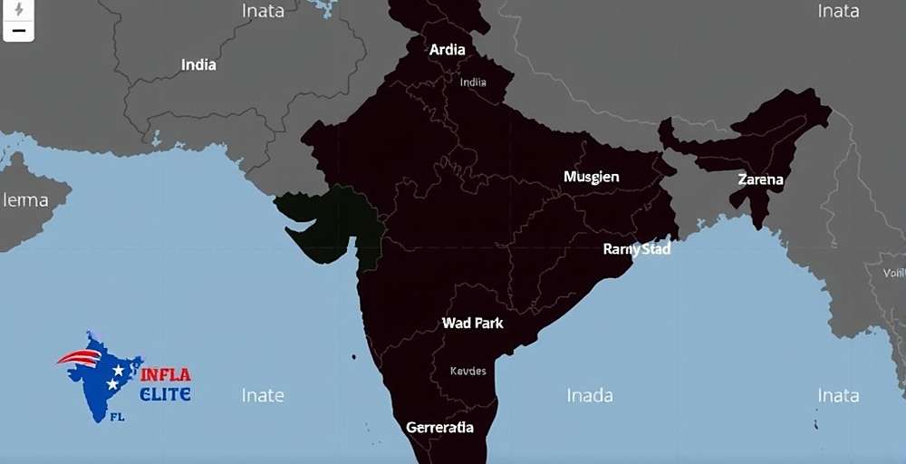 Map of India showing NFL India Elite download distribution across different states